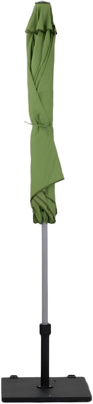 Tempera Patio Umbrellas Arc Edge Outdoor Table Market Umbrellas with Crank & Pust Button Tilt|Auto-Tilt, 8 Steel Ribs, High Color-Fastness Canopy