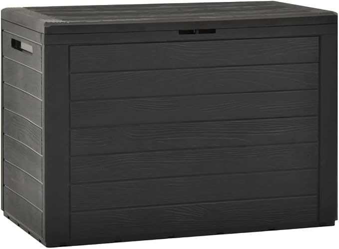 Deck Box Large Outdoor Storage for Patio Furniture, PP Garden Tools, Pool Supplies,Outdoor Backyard Patio Storage Deck Box Container, Anthracite 38.7"x17.3"x21.7"