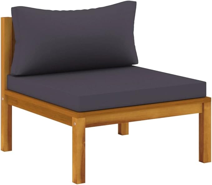 Patio Lounge Set with Cushion,Patio Furniture Sets,Patio Conversation Sets,Outdoor Furniture Sets,for Garden,Backyard,Outdoor,5 Piece Solid Acacia Wood