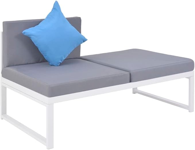 Patio Lounge Set with Cushions,Outdoor Patio Furniture,Conversation Furniture,Patio Furniture Sets,for Terrace,Garden,Backyard,5 Piece Aluminum and WPC