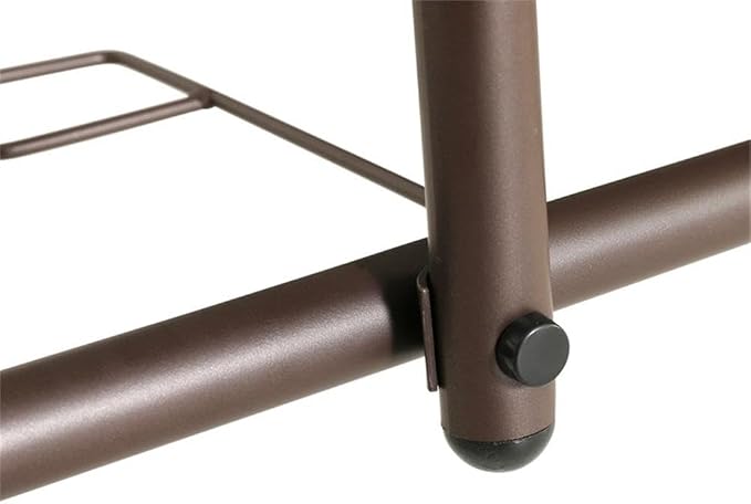 Afuera Living Rectangular Glass Metal Patio Table, 31.5" x 55", Bronze Frame, Clear Tempered Glass Top with Rippled Design and 2.5" Umbrella Hole, Seats 6, All-Weather Outdoor Dining Table