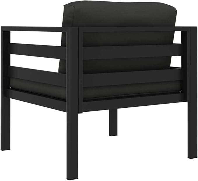Single Sofas 2 pcs with Cushions Aluminum Anthracite, Outdoor Patio Sectional, Outdoor Sofa Set, Furniture Conversation Sets, Outdoor Porch Furniture for Balcony, Yard