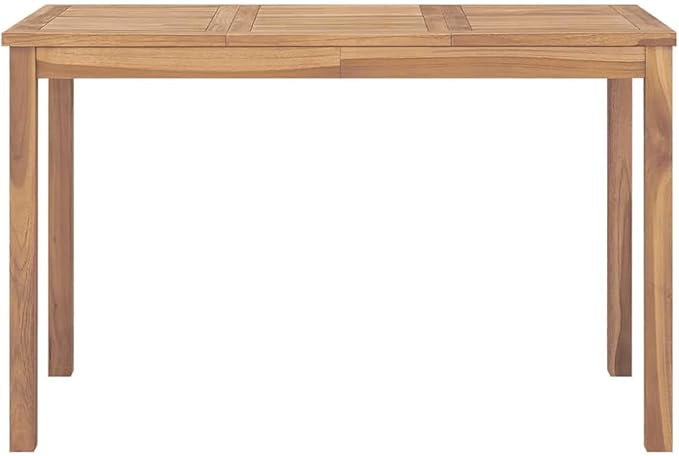 vidaXL Patio Dining Table, Patio Table, Garden Table, Garden Furniture for Front Porch Deck Lawn Backyard Terrace, Farmhouse, Solid Teak Wood