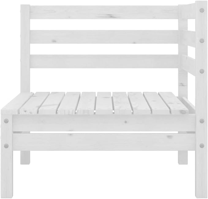 Patio Lounge Set,Wooden Sofa,Outdoor Furniture,Patio Conversation Sets,Outdoor Furniture Sets,for Garden,Deck,Backyard,3 Piece Solid Pinewood White
