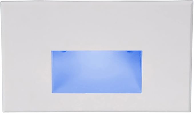 WAC Landscape Lighting, LEDme 120V LED Horizontal Indoor and Outdoor Step and Wall Light Blue in White