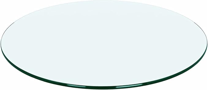 Meihua Glass Table Top, 36 Inch Round 1/4" Thick Round Polished Edge, Clear Tempered Glass Surface Protector, Multipurpose for Dining Table, Patio, Coffee and End Table