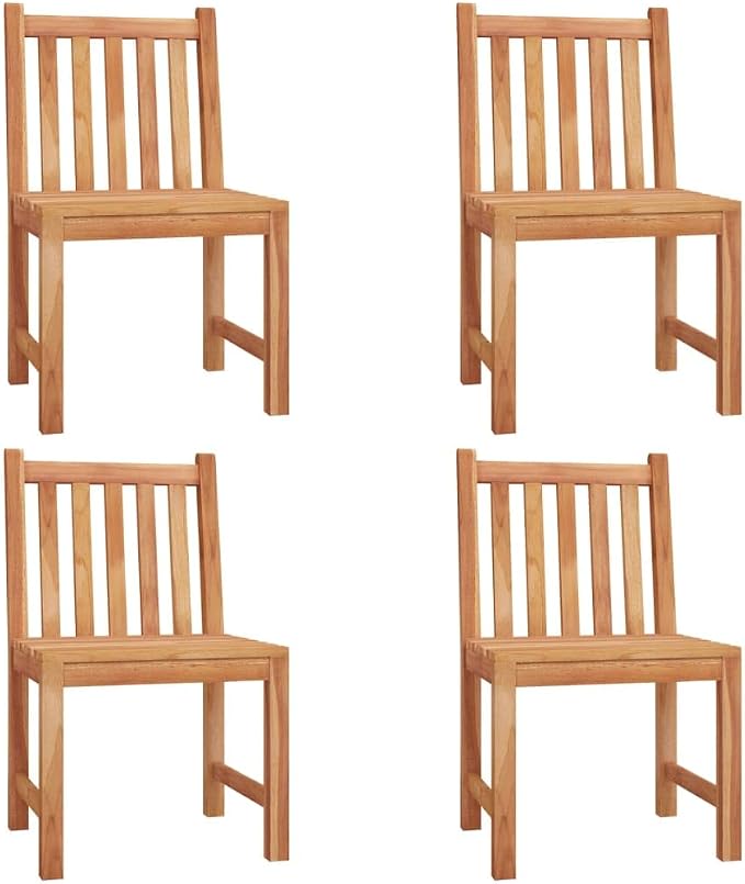 5 Piece Patio Dining Set Solid Wood Teak Outdoor Table and Chairs with Waterproof Finish for Garden Backyard Deck Restaurant Gatherings Dining Relaxing Weather Resistant Furniture