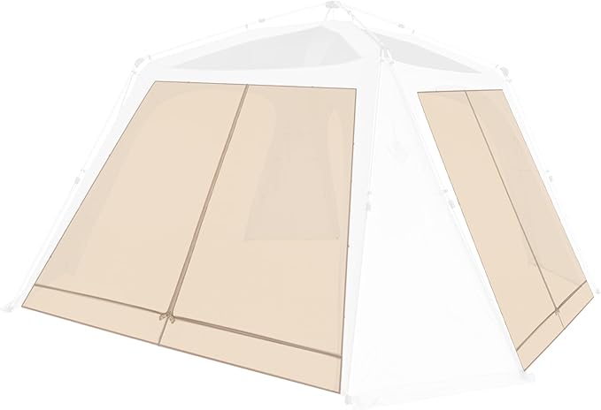 Alvantor® 2 Pcs Polyester Door Curtains, Customized Sun Shade Curtain for Instant Gazebo, Waterproof & UV Protection, Privacy, Buckle Easy Setup, for Outdoor Canopy Pergola (Tent Not Included)