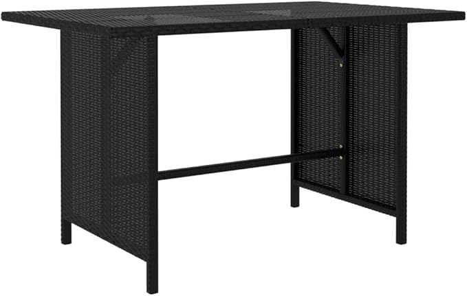 9-Pc Black PE Rattan Patio Set, Cream Cushions, 23.6"x23.6"x25.6", Sectional Sofa & Table, Outdoor Garden Balcony Pool Deck
