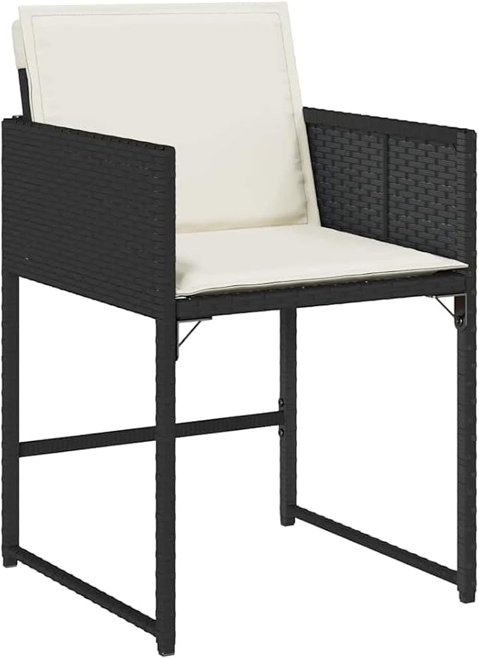 13-Piece Garden Dining Set Black Cream White Outdoor Furniture Set Elegant Practical for Indoor Outdoor Events