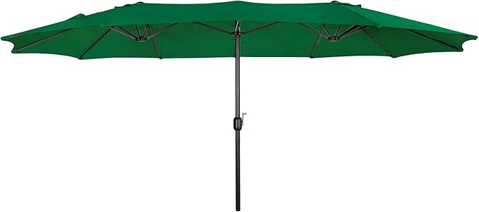 WO Home Furniture Patio Umbrella Twin Double (Extra Long) Outdoor Extra Long Umbrella 15' ft x 9' ft