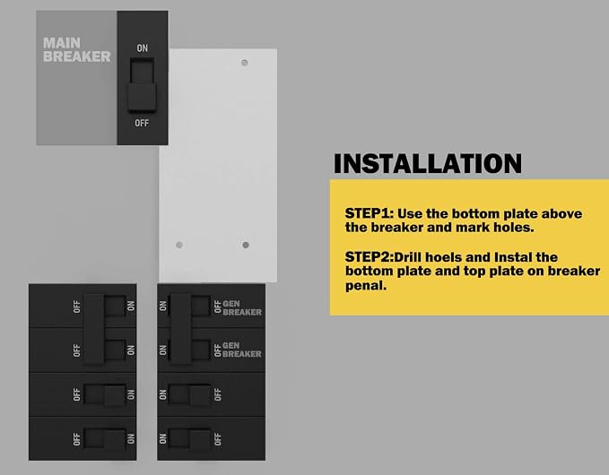 Generator Interlock Kit Compatible with Square D QO & Homeline Indoor or Outdoor (SD200VL-3-1/4 to 4 Inch)
