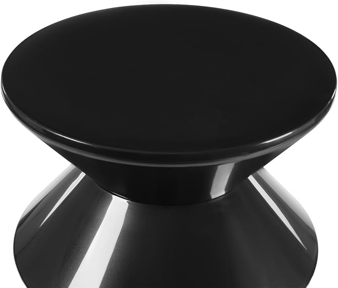 Funky Side Table Trendy Side Table Funky Sofa Stool Small Night Stand for Couch Sofa, White Outdoor Side Tables Boho Decor End Table for Coffee Patio (Black)
