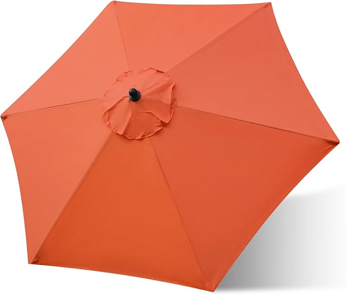 Sunnyglade 7.5ft Patio Umbrella Replacement Canopy Market Umbrella Top Outdoor Umbrella Canopy with 6 Ribs