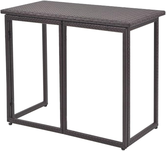 5 Piece Patio Dining Set, Outdoor Lounge Sets Patio Conversation Set Porch Furniture Set Front Porch Furniture for Poolside Garden Piazza Negotiation Area Steel Poly Rattan Brown
