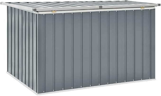 Patio Storage Box,Deck Storage Box,Outdoor Toy Box,Outdoor Cushion Storage,Easy to Open and Close with Hinged Lid, for Patio Furniture Cushion Storage, Gray 58.7"x39"x36.6"