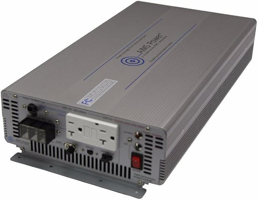 AIMS Power PWRIG300012120S Pure Sine Power Inverter, 3000W Continuous Power, 6000W Surge Peak Power, 12V DC Input, 60hz or 50hz Switch, Highly Efficient, Improved Output at Low Voltage
