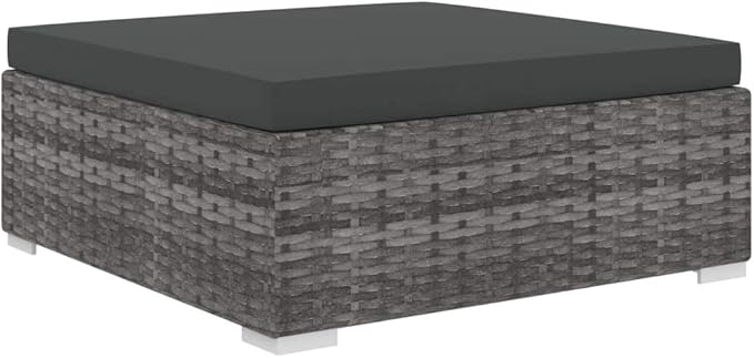 Patio Lounge Set with Cushions,Outdoor Furniture,Outdoor Furniture Sets,Patio Conversation Sets,for Garden,Deck,Backyard,12 Piece Poly Rattan Gray
