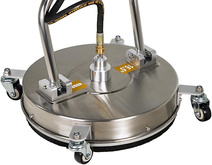 SCITOO 16.5" Pressure Washer Surface Cleaner 4000 PSI with 4 Wheels,3/8" Quick Connector and Washer Accessories for Concrete, Patio, Sidewalk, Deck and Driveways
