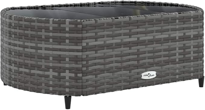 Patio Furniture Sets,Outdoor loveseat,Patio Conversation Sets,5 Piece Patio Sofa Set with Cushions Gray Poly RattanSuitable for Patio, Garden, Gazebo Low