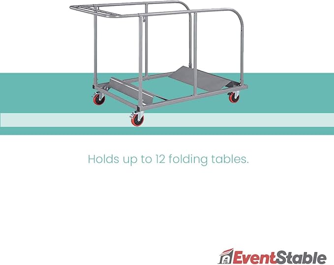 EventStable TitanPRO Plastic Folding Table - Polyethylene Sturdy Outdoor Folding Table - Lightweight Fold Up Table for Weddings Cocktail Parties patios 10-72''