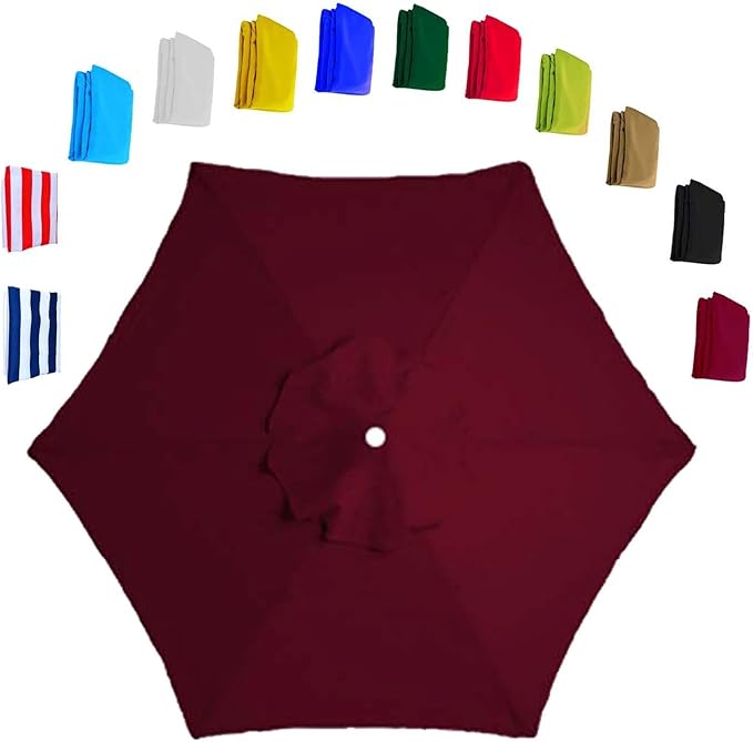 Patio 10FT Umbrella Replacement Canopy Garden Sun Umbrella Replacement Cloth With 6 Ribs/8 Ribs For Outdoor Backyard Pool Umbrellas Cantilever Parasols Replacement Covers