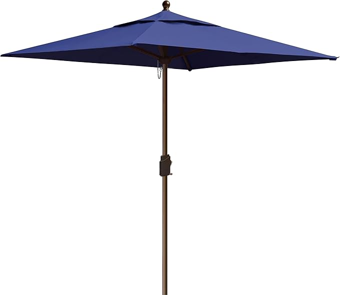 EliteShade USA 10-Year-Non-Fading 6x6Ft Square Market Patio Umbrella, UPF 50+ UV Protection Performance Sun Umbrella, Heavy Duty Commercial Grade Outdoor Table Umbrella with Crank, Windproof Vented Top for Garden, Pool, Deck and Outdoor Playsets, Navy ...