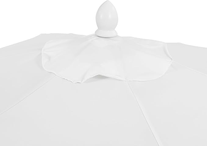 JONATHAN Y UMB1001 Collins 9 ft. Classic Cottage Tassel Market Patio Umbrella with Auto-Tilt, Crank, Wind Vent and UV Protection