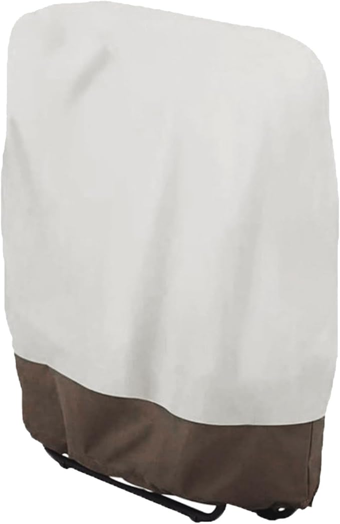 420D Oxford Waterproof UV Resistant Outdoor Zero Gravity Folding Chair Cover Waterproof Dustproof Lawn Patio Furniture Covers All Weather Protection Garden Chairs Cover (Beige+Coffee color)