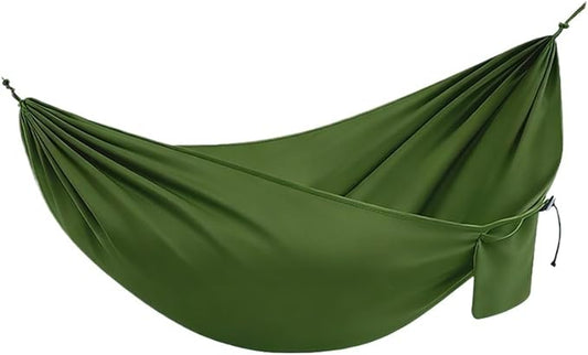 210 * 140cm Portable Hanging Hammocks Single Person for Travel Beach Outdoor Strength Parachute Fabric Bed Storage Bag