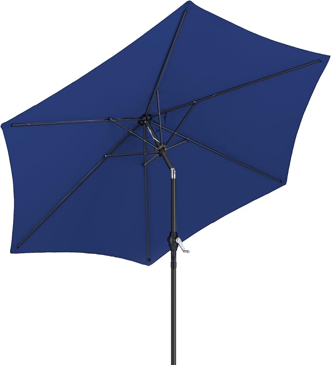 Bonnlo Patio Umbrella with Easy Push Button Tilt Outdoor Patio Umbrella Backyard Market Table Umbrella