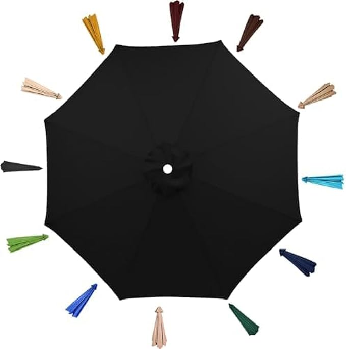 Patio Umbrella Replacement Canopy, 8 Arm Umbrella Replacement Cover, 6.5/7.5/8.2/9/10/11.5/13 Feet, Suitable For Patio