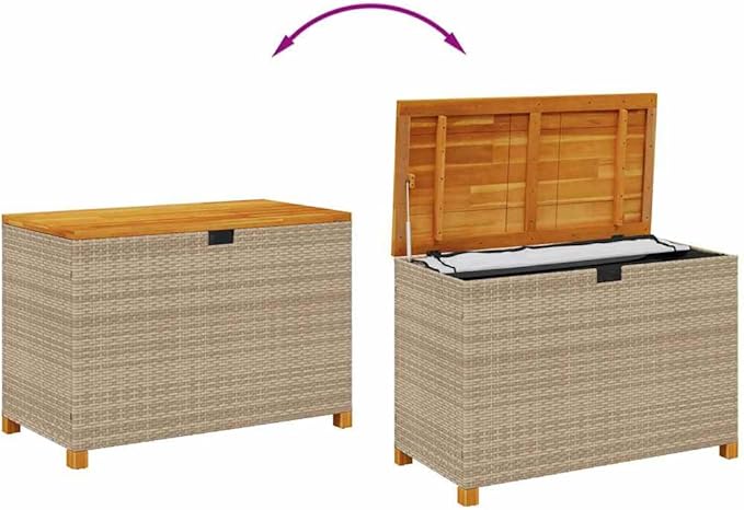 Garden Storage Box Beige and brown Outdoor Storage