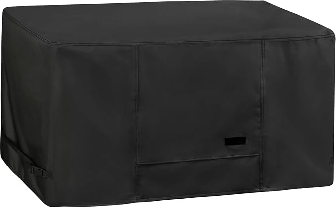 NettyPro Deck Box Cover Outdoor Waterproof Storage Bench Cover for Rectangular Deck Box, 46 x 16 x 22 inch, Black