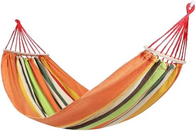 Outdoor hammocks Swing， Recreation Outdoor Leisure Canvas Hammocks Ultralight Camping Hammock Household Anti-Rollover Hammock for Hikers Hammock Camping (Color : Orange, Size : 190 * 100cm)