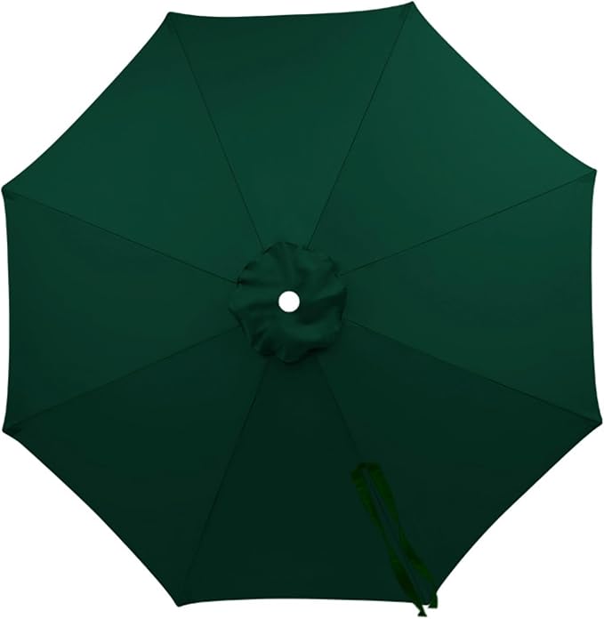 Patio Umbrella Replacement Canopy 6.6ft 7ft 8.2ft 9.2ft 9.8ft for 6/8 Ribs, Market Umbrella Top Cover, UV Protective Waterproof Polyester Fabric, Canopy Only
