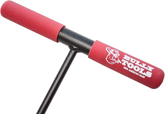 Bully Tools Steel Soil Probe with T-Style Handle | Heavy Duty Ground Probe Rod for Garden Soil Testing | Ideal for Gardening Tools and Greenhouse Accessories, 0.5" Steel Diameter, 100% Made in USA