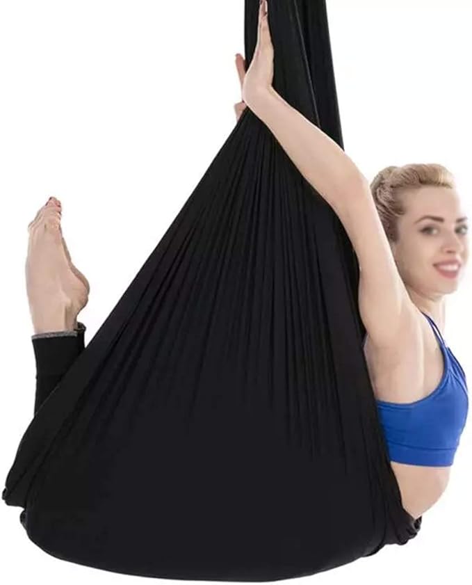 Kids Cotton Swing Hammock Sensory Child Therapy Swings Elastic Parcel Steady Seat Swing with Special Needs for Autism ADHD ADD Cuddle Up to 440lbs (Color : Black, Size : 100 x 280 cm)