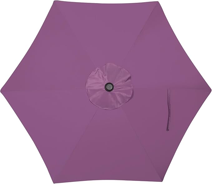 Blissun 7.5 ft Patio Umbrella, Yard Umbrella, Outdoor Market Umbrella with Push Button Tilt Crank, Lilac