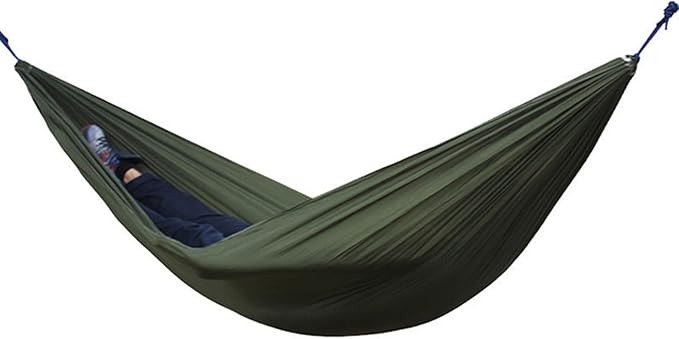 NOBRIM Camping Hammock Outdoor Portable Parachute Hammock Double Hammock Swing Hanging Chair Garden for Travel Patio Garden Backyard