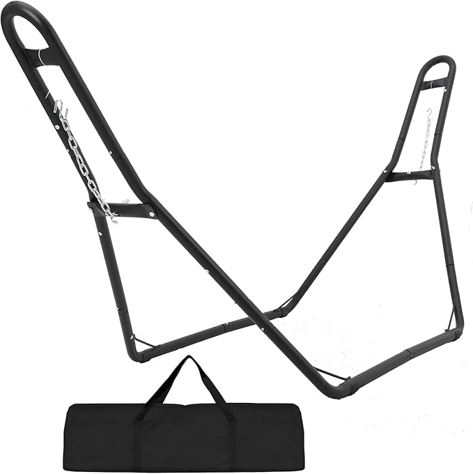 Universal Heavy-Duty Steel Hammock Stand, 110 * 35 * 45in for 2 People, Portable Design,for 9.5 to 14 ft Hammocks,Ideal for Outdoor Balconies, porches, patios, Decks and backyards.