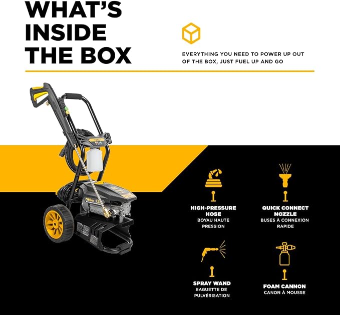 BE Power Equipment 2700 PSI 1.3 GPM Cold Water Corded Electric Pressure Washer