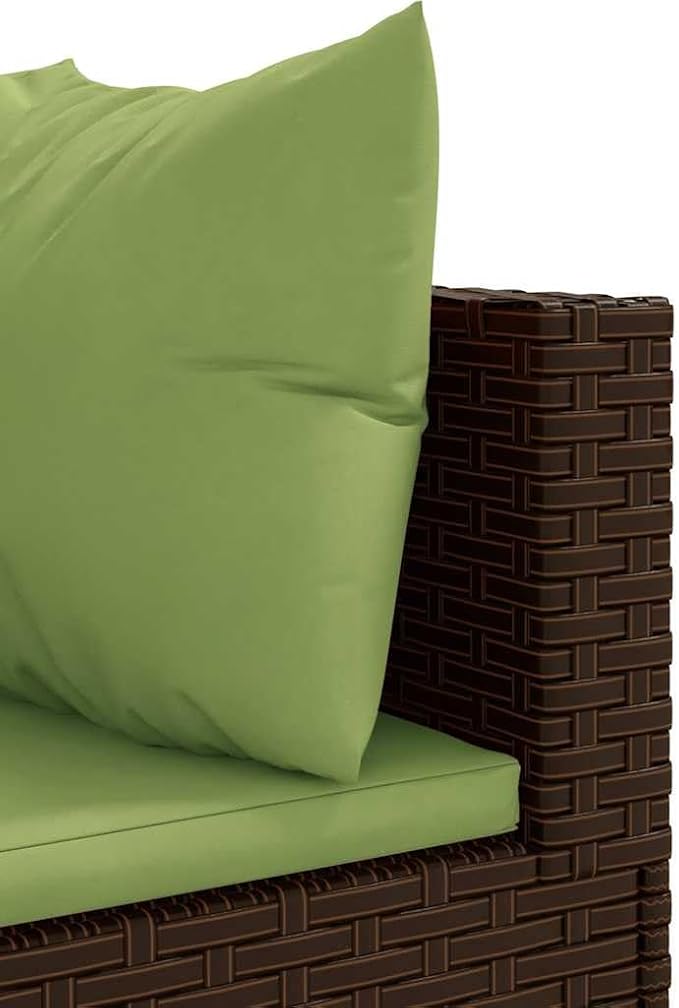Patio Furniture Sets,Outdoor loveseat,Patio Conversation Sets,5 Piece Patio Lounge Set with Cushions Brown Poly RattanSuitable for Patio, Garden, Gazebo Low
