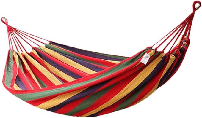 SUPVOX Canvas Hammock Garden Swing Outdoor Hammock Roll Leisure Portable Folding Camping