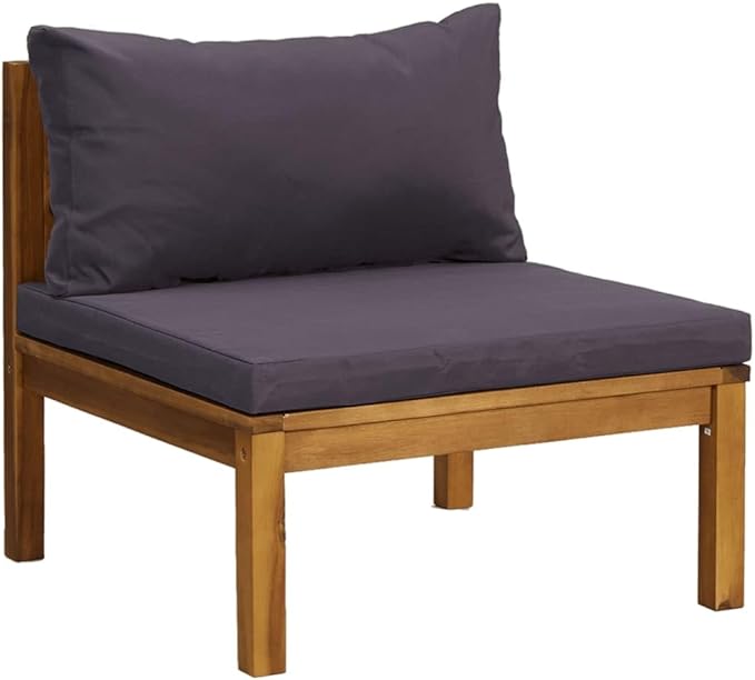 Backyard Furniture Patio Conversation Sets Outdoor Seating 5 Piece Patio Lounge Set with Cushion Solid Acacia Wood Suitable for Swimming Pool, Courtyard, Garden
