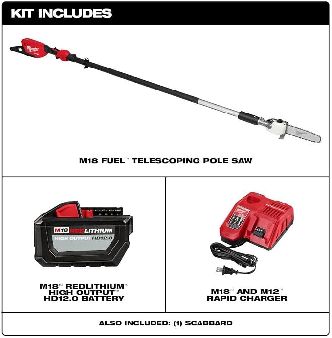 A For M18 FUEL Telescoping Pole Saw Kit + TPT Premium cart tecforeman