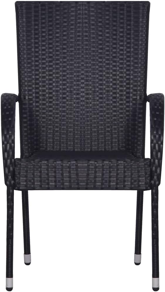 3 Piece Patio Dining Set, Outdoor Sofa Sets Sectional Sofa Patio Conversation Set Front Porch Furniture for Piazza Garden Poolside Negotiation Area Black