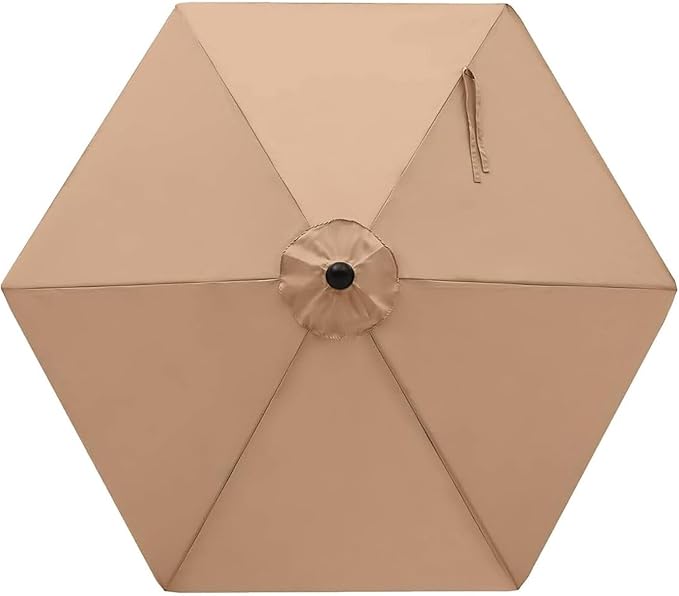 Patio Umbrella Replacement Canopy for 6/8 Ribs, Waterproof Outdoor Market Table Parasol Cover, 6.6ft 9 ft 10ft 13ft Umbrella Replacement Top Cover, Canopy Only