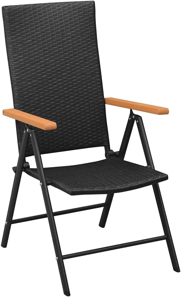 5 Piece Patio Dining Set, Patio Conversation Set Porch Furniture Set Front Porch Furniture Sectional Sofa for Garden Negotiation Area Exhibition Piazza Black and Brown