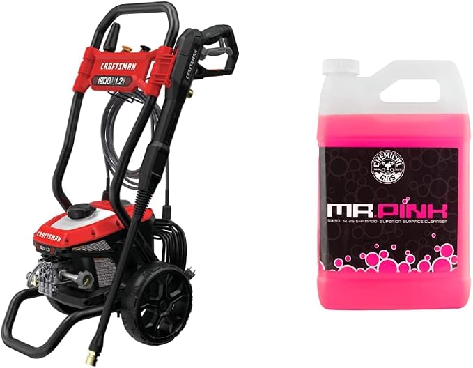 Craftsman Electric Pressure Washer (CMEPW1900) and Chemical Guys Mr. Pink Foaming Car Wash Soap (128 fl oz)